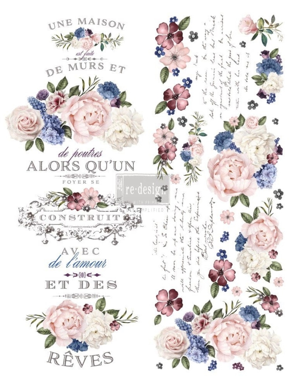 Redesign with Prima Decor Transfer | LAVENDER FIELDS | 22” x 30”